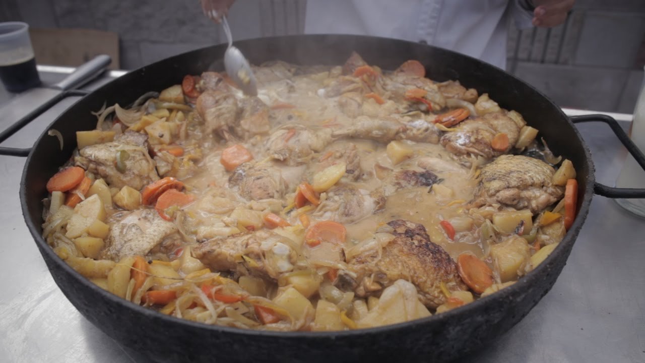 Receta de Pollo al disco con cerveza