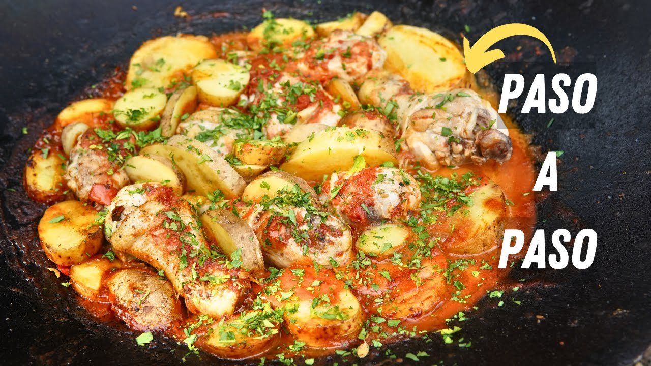 Receta de Pollo al disco con crema