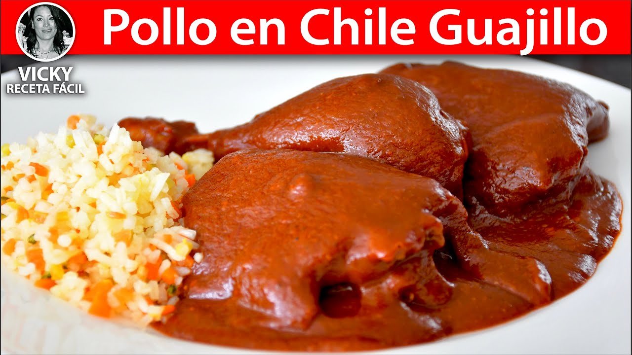 Receta de Pollo con chile guajillo
