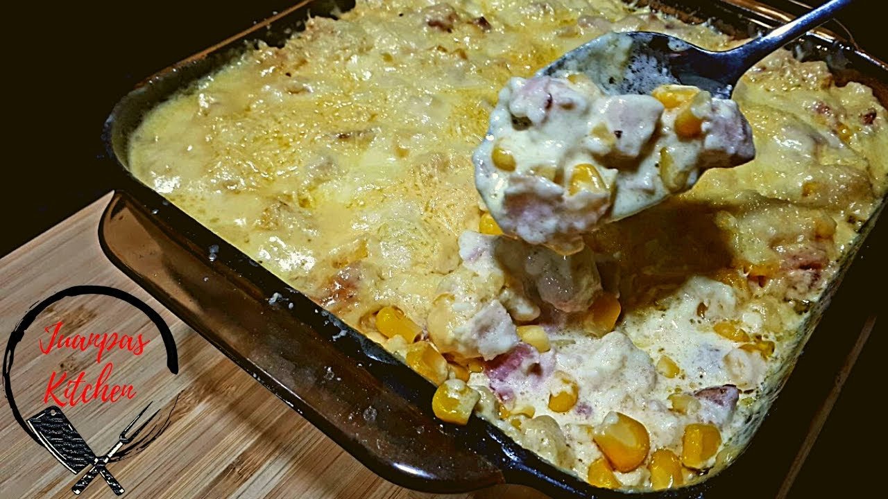 Receta de Pollo con maíz y tocineta