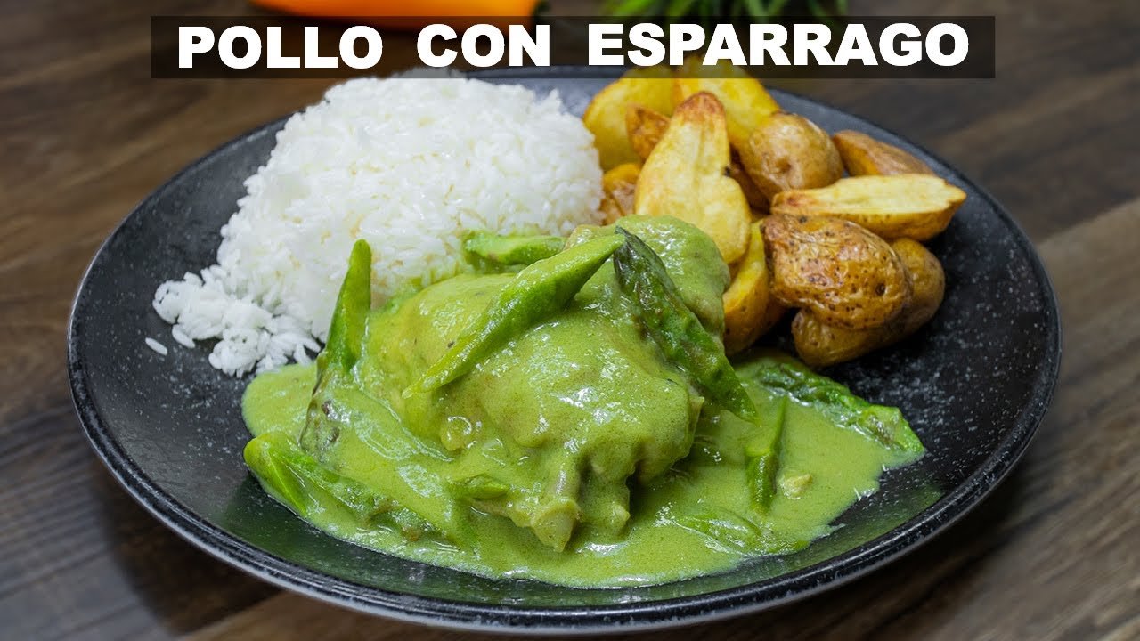 Receta de Pollo con salsa de espárragos