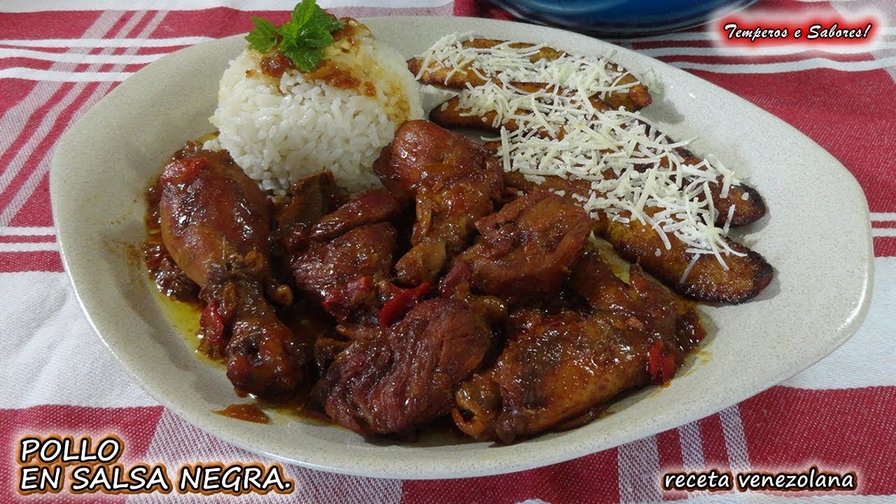 Receta de Pollo en salsa negra