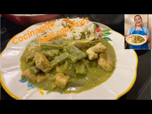 Receta de Pollo en salsa verde con nopales