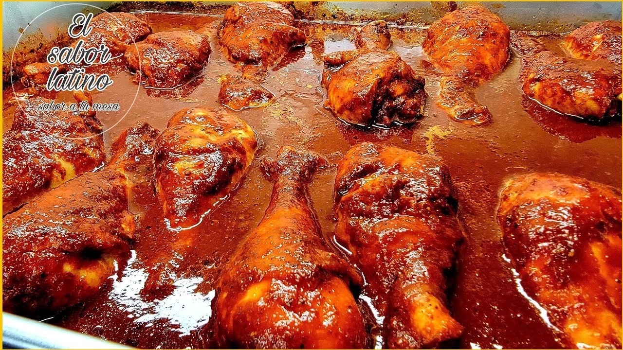 Receta de Pollo enchilado al horno para Navidad