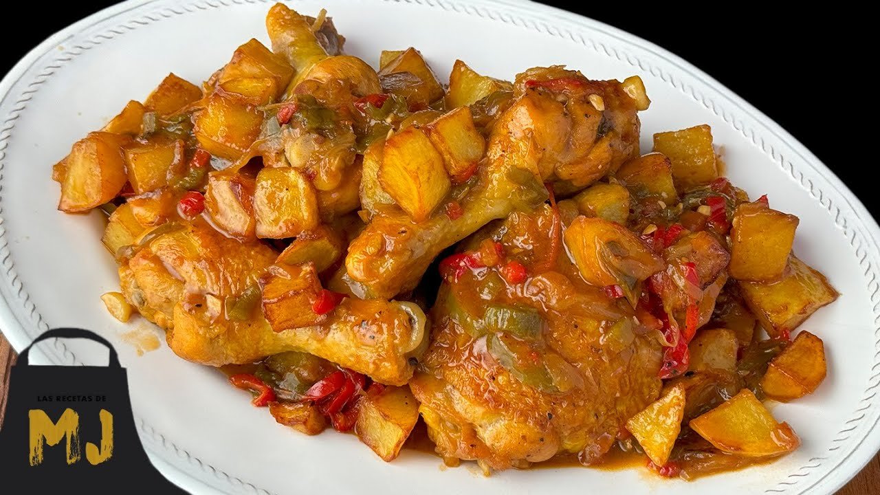 Receta de Pollo guisado con papas