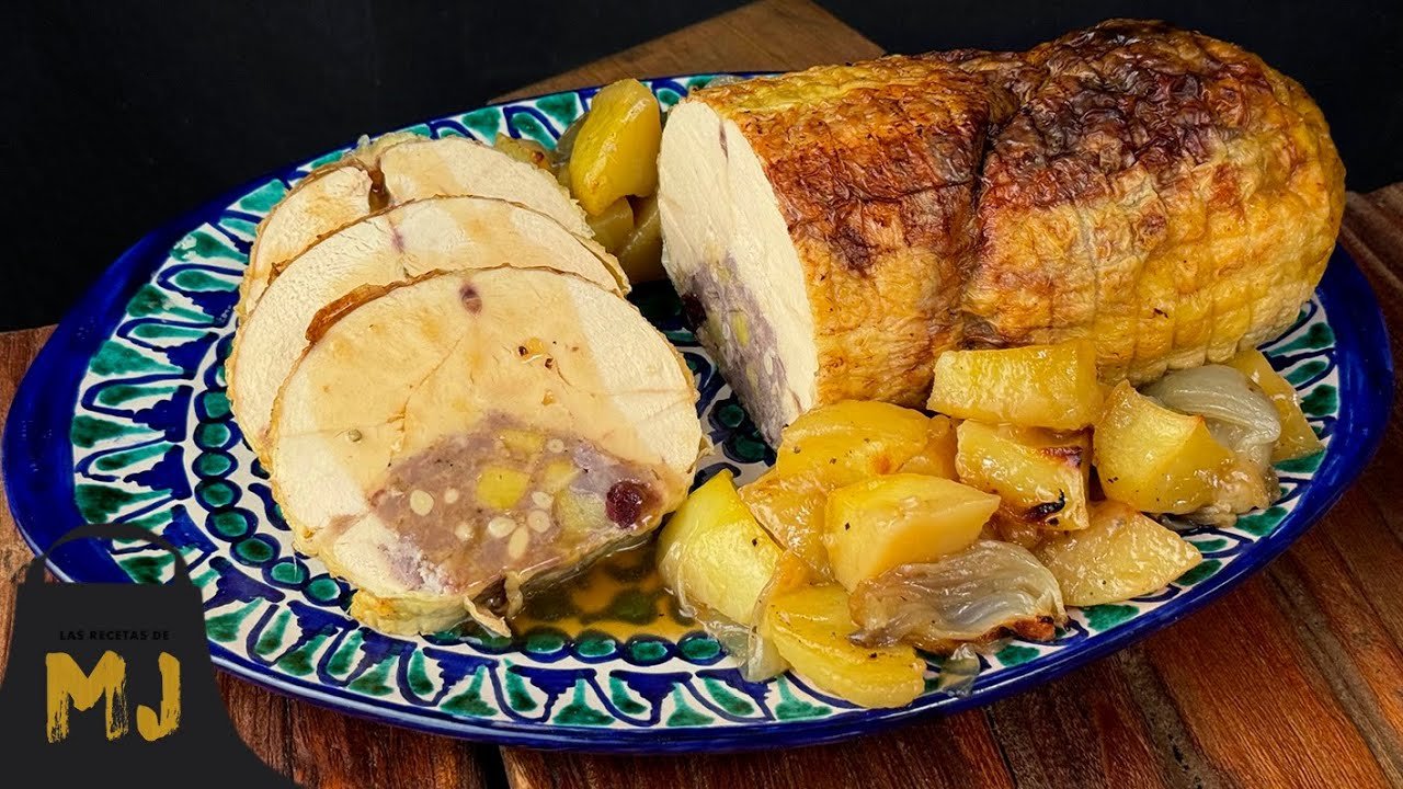 Receta de Pollo relleno para Navidad
