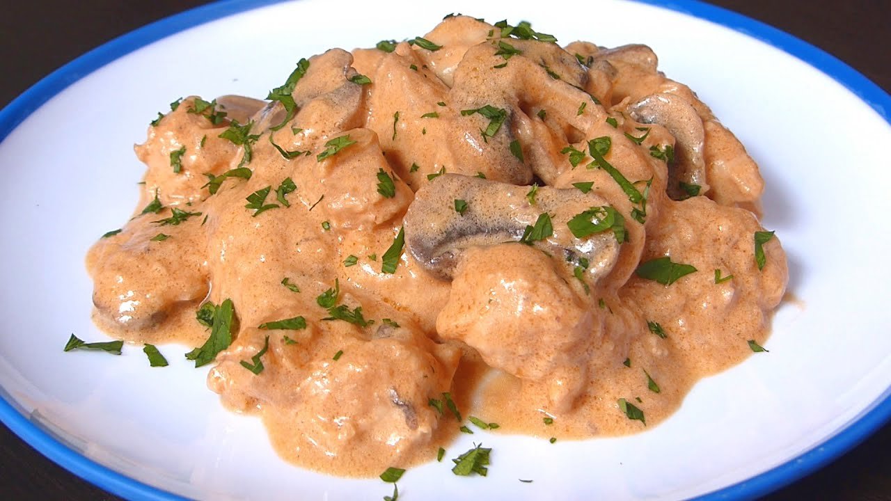 Receta de Pollo strogonoff