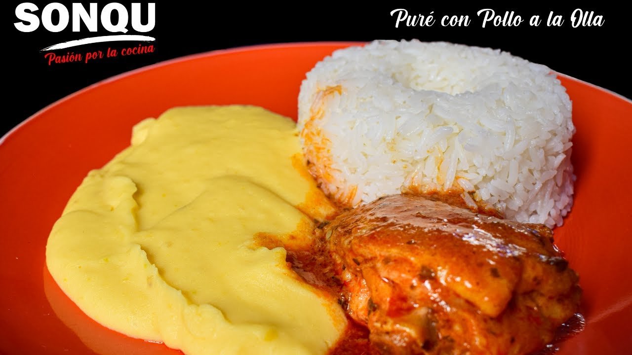 Receta de Puré con pollo a la olla