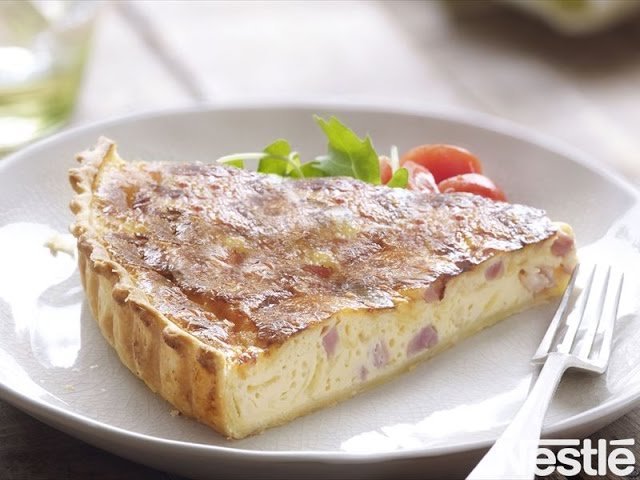 Receta de Quiche Lorraine con hojaldre