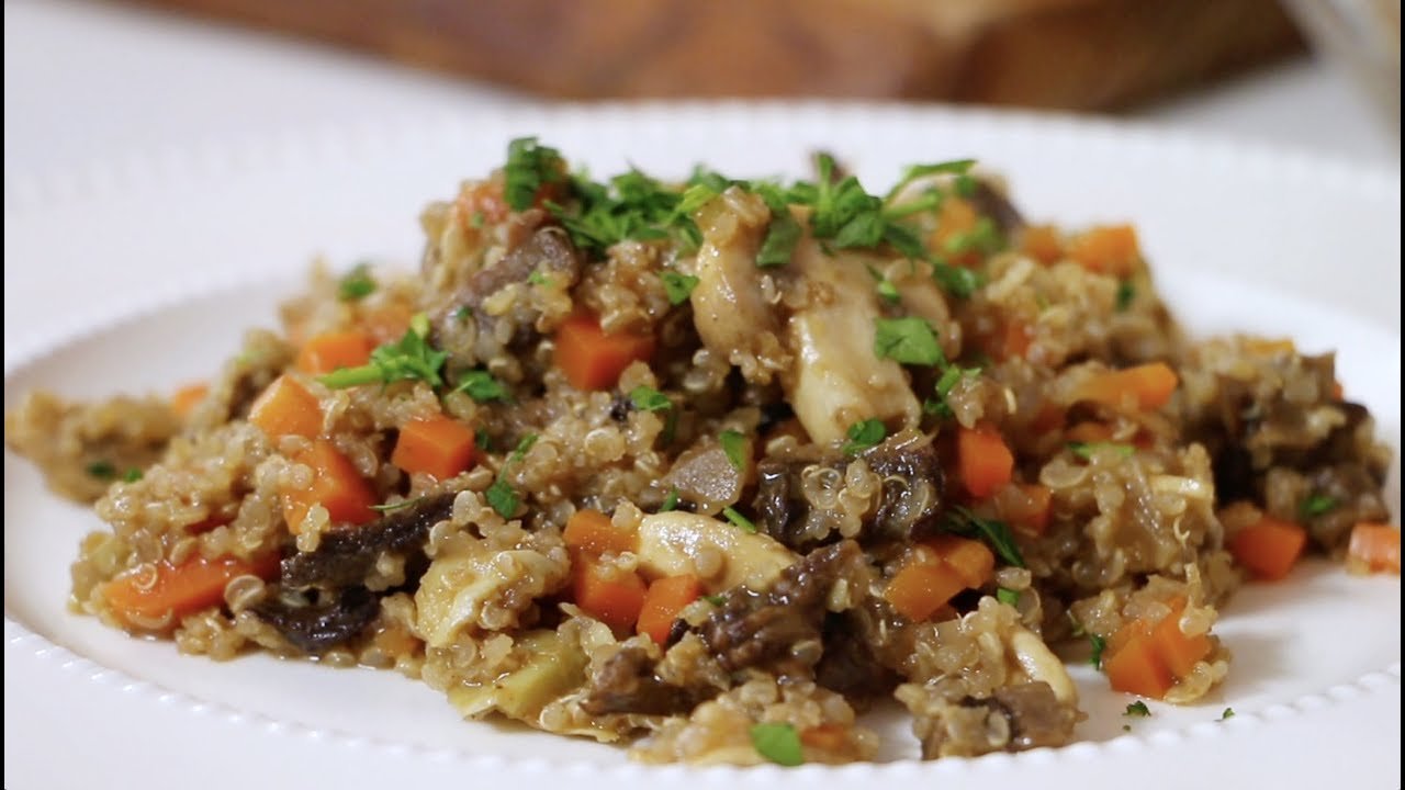 Receta de Quinoa con setas