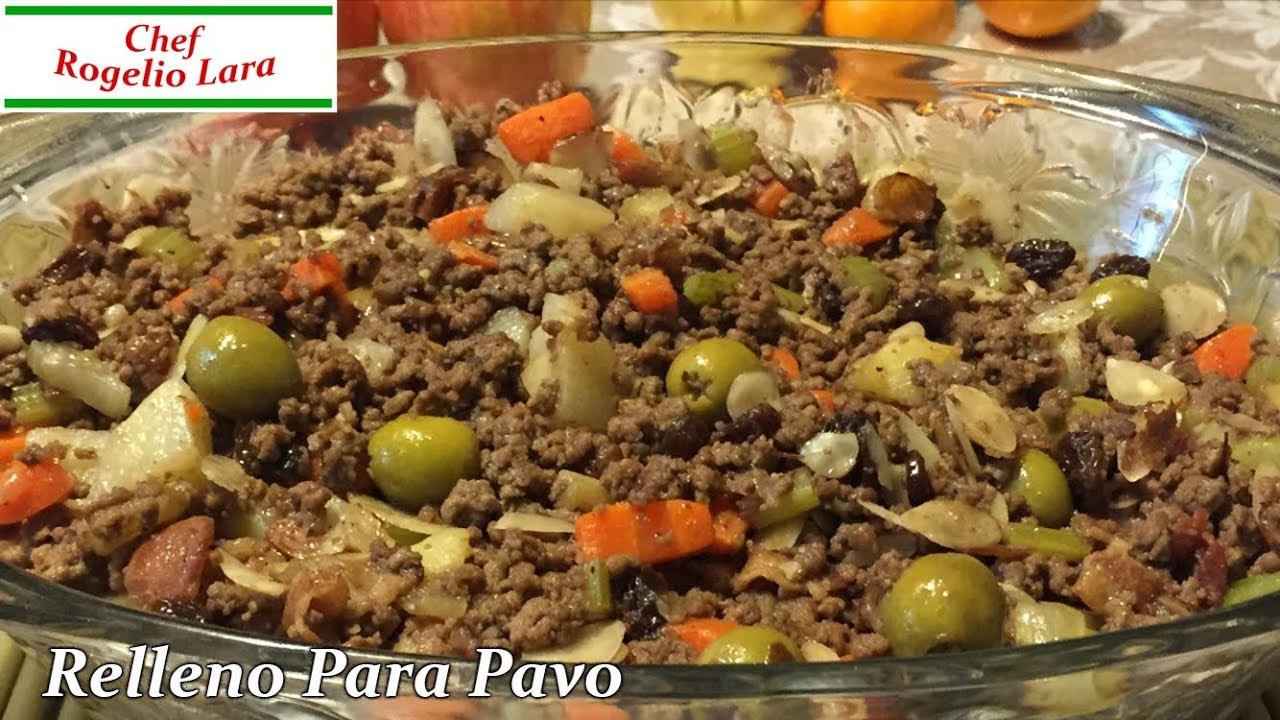 Receta de Relleno para pavo de Navidad