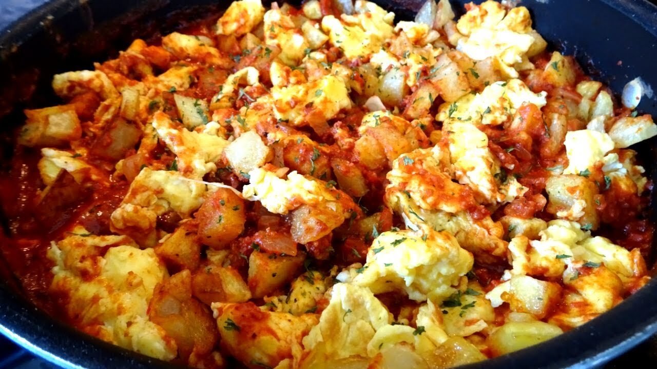 Receta de Revuelto de chorizo y patatas