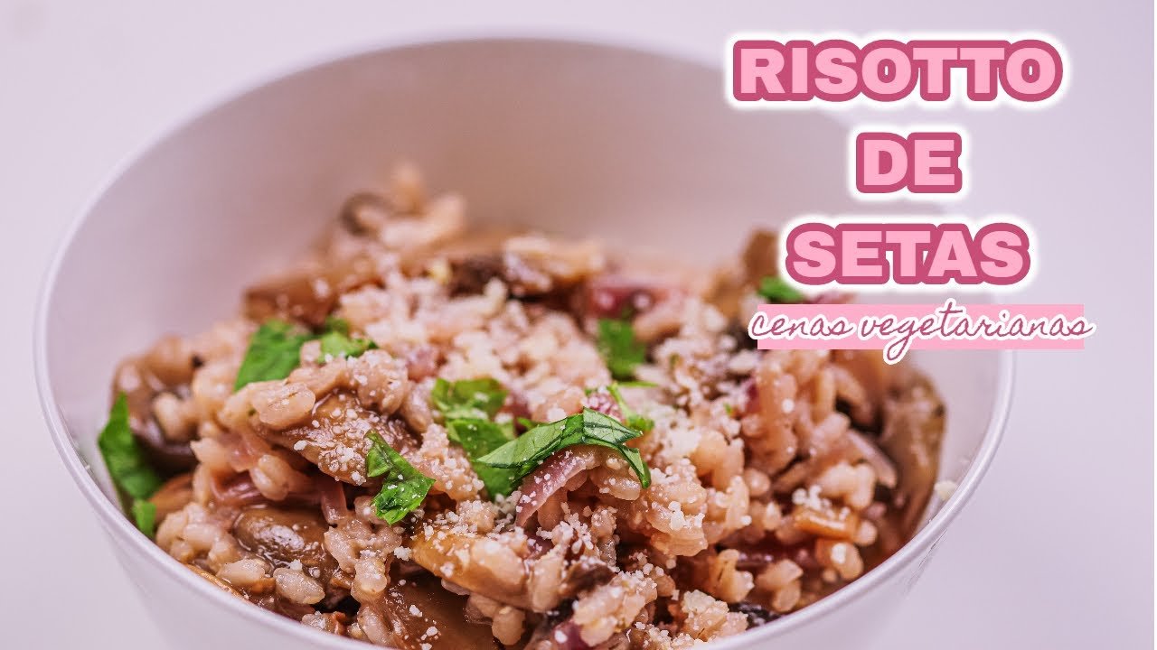Receta de Risotto de arroz integral con champiñones