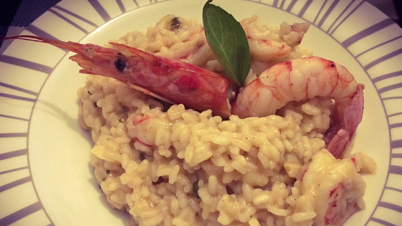 Receta de Risotto de gambas y almejas