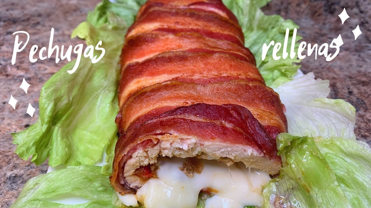 Receta de Rollitos de tocino con pollo
