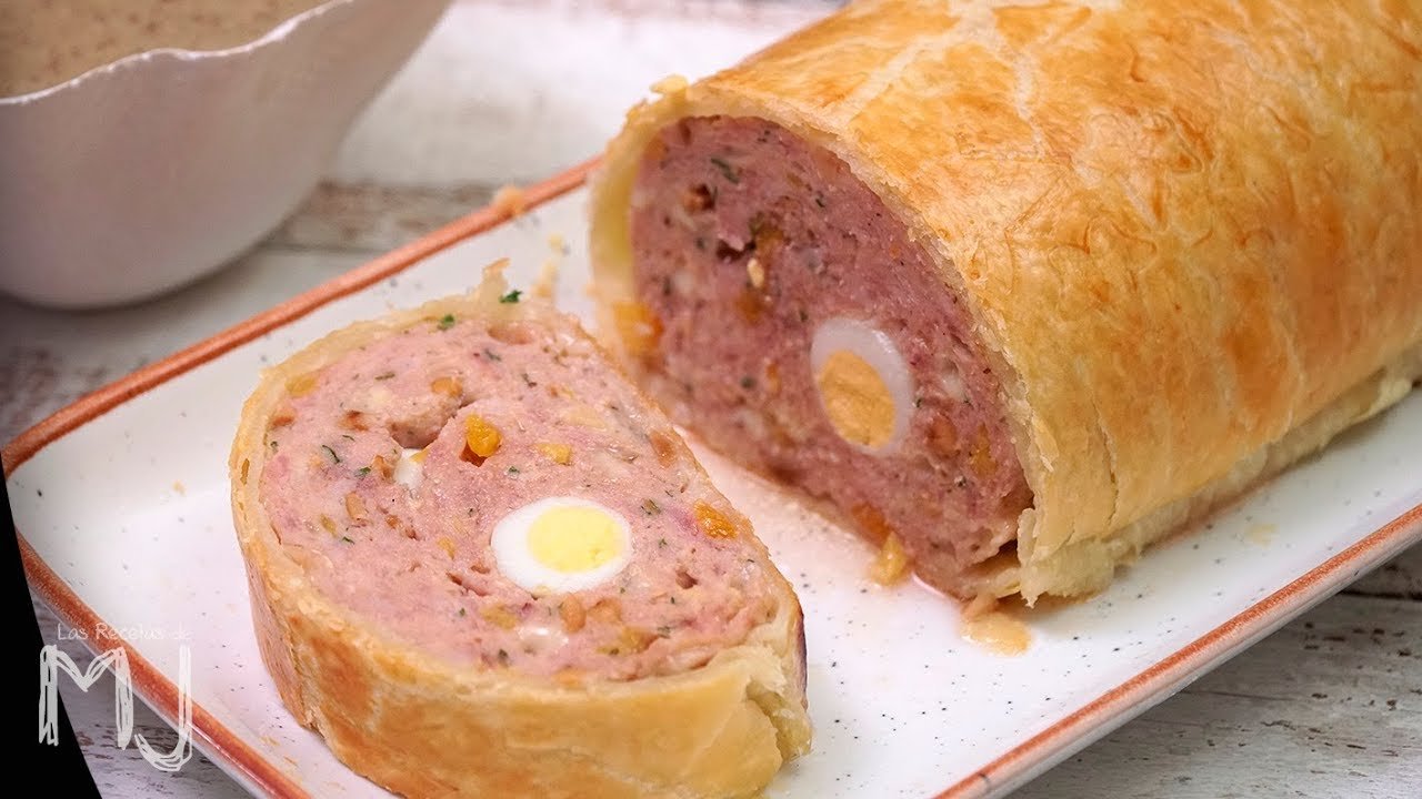 Receta de Rollo de carne con hojaldre