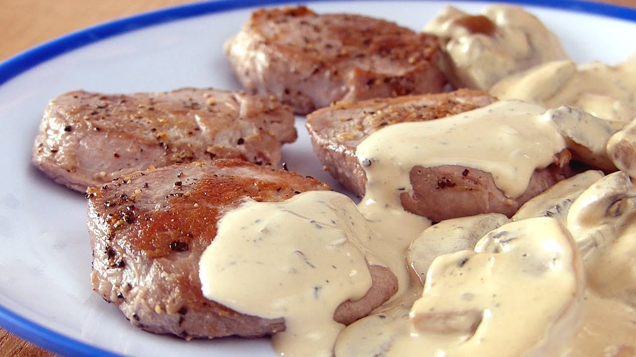 Receta de Rollo de carne en salsa de champiñones