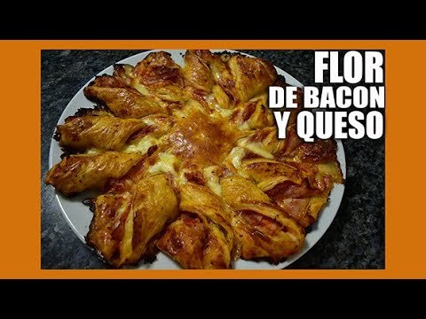 Receta de Rosas de hojaldre y bacon