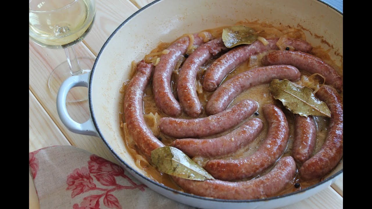 Receta de Salchichas al vino blanco