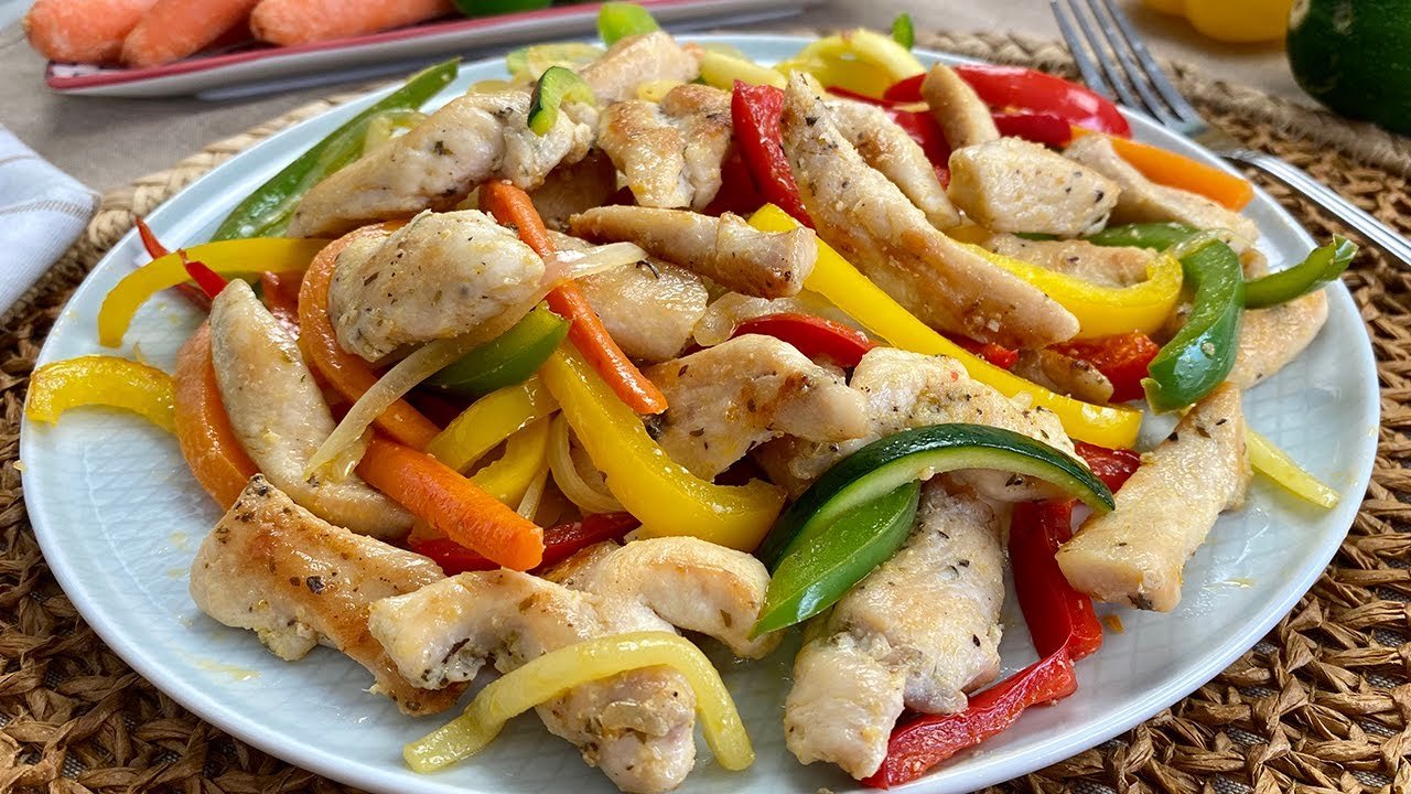 Receta de Salteado de pollo con verduras