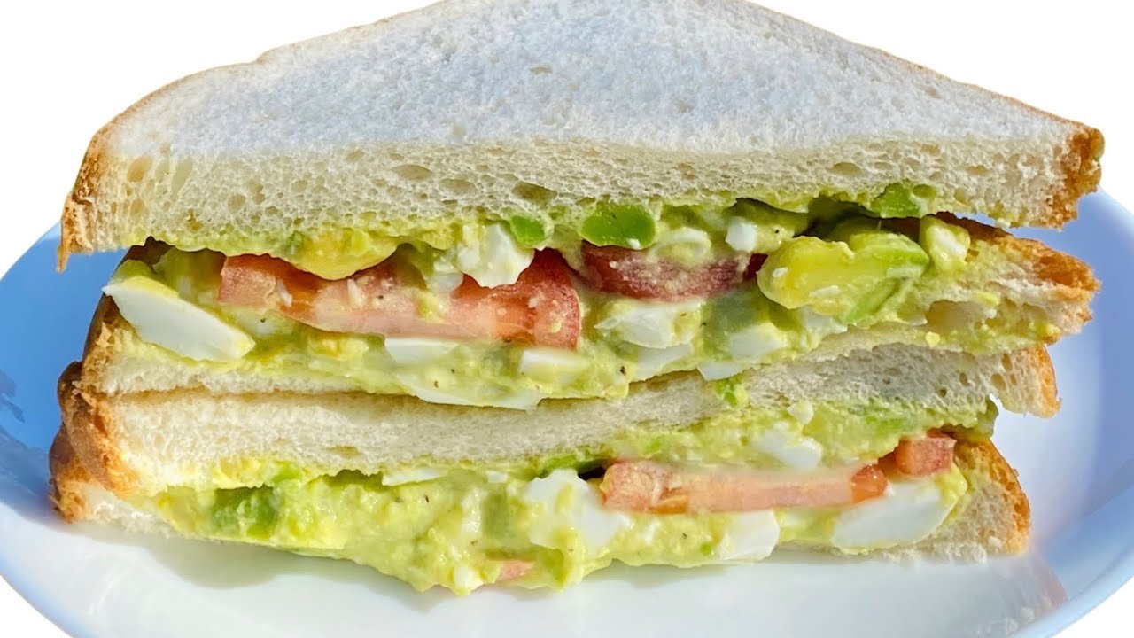 Receta de Sándwich de huevo con aguacate