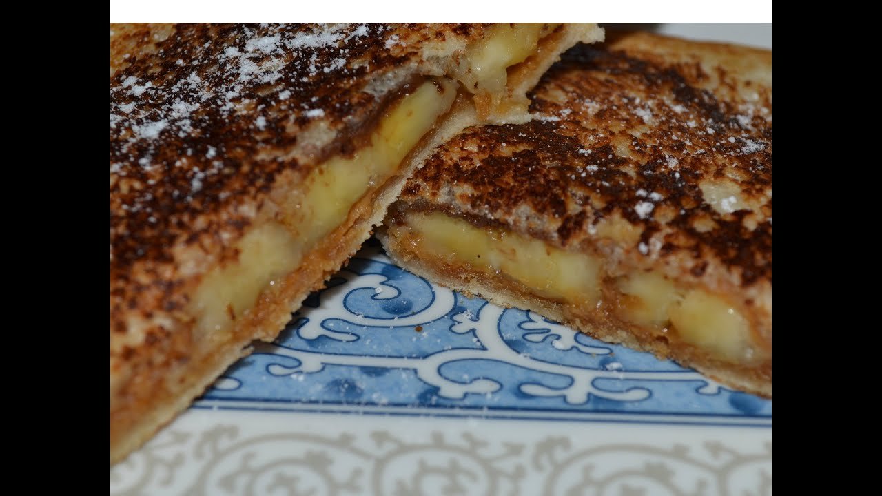 Receta de Sándwich de mantequilla de maní y banana