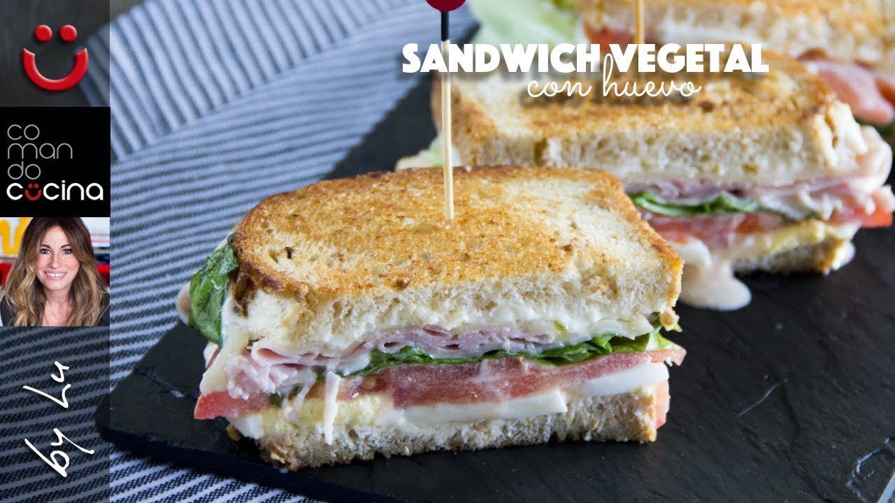 Receta de Sándwich vegetal con huevo