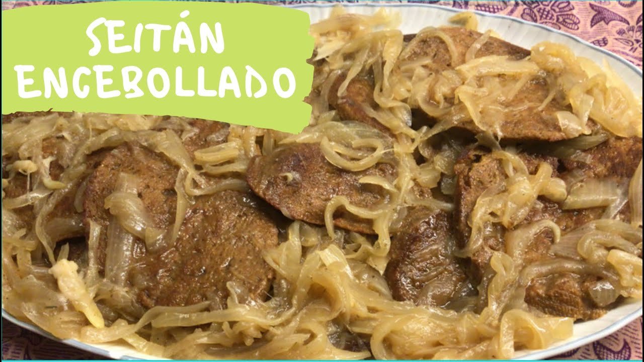 Receta de Seitán encebollado agridulce