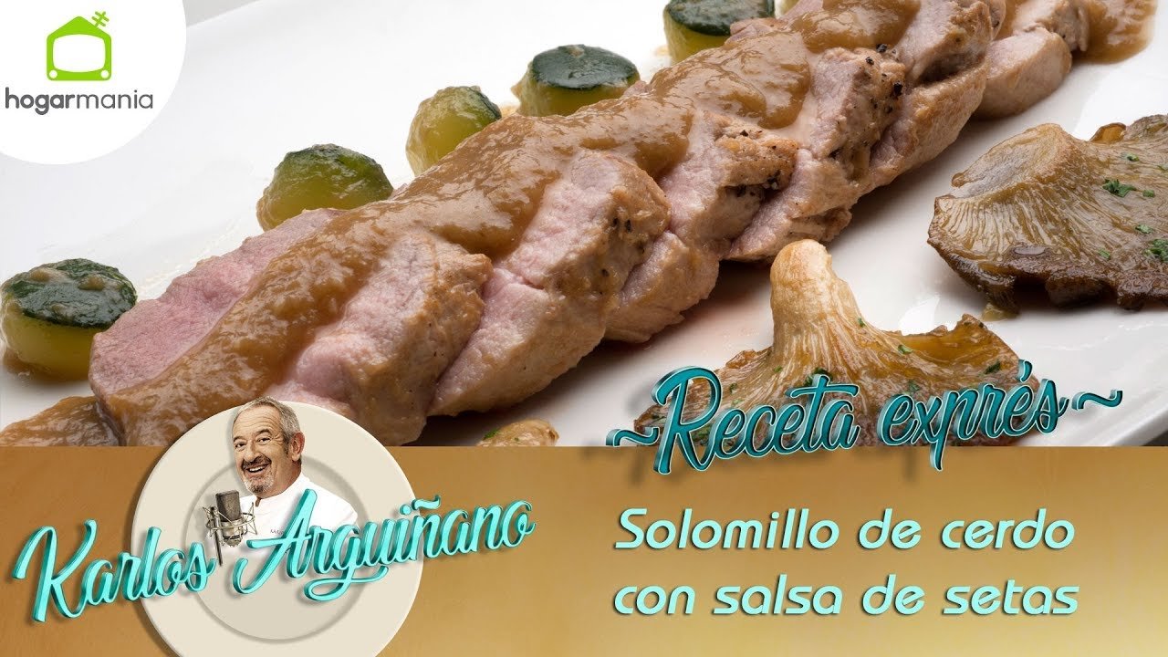 Receta de Solomillo de cerdo con salsa de setas