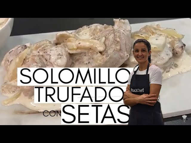 Receta de Solomillo de cerdo con setas y trufa