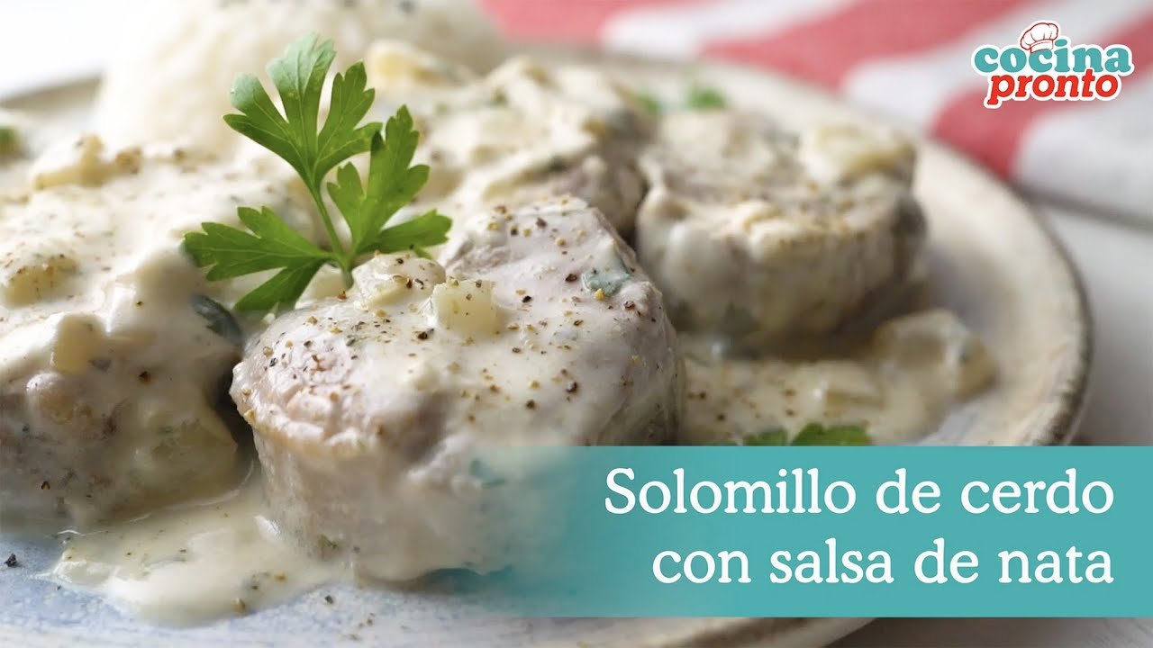 Receta de Solomillo de cerdo en salsa de nata