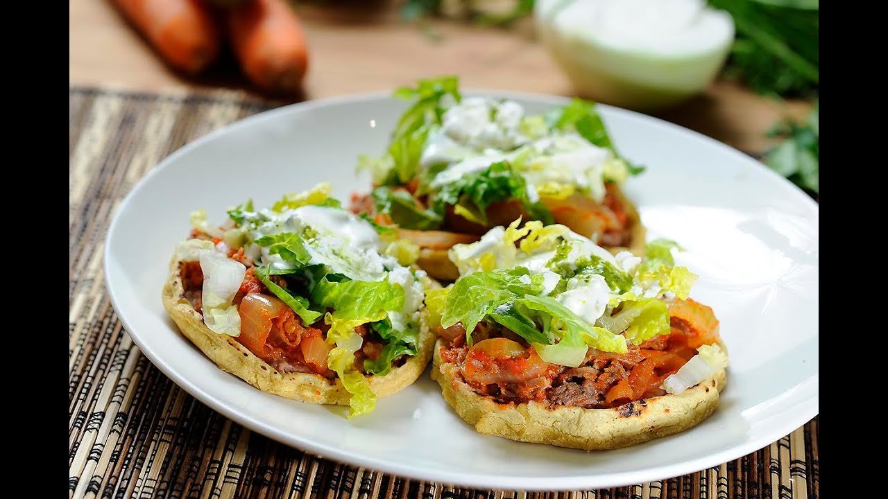Receta de Sopes de carne deshebrada