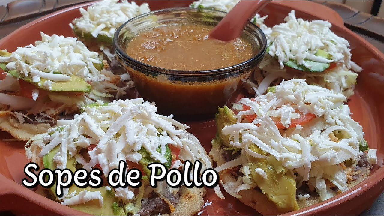 Receta de Sopes de pollo