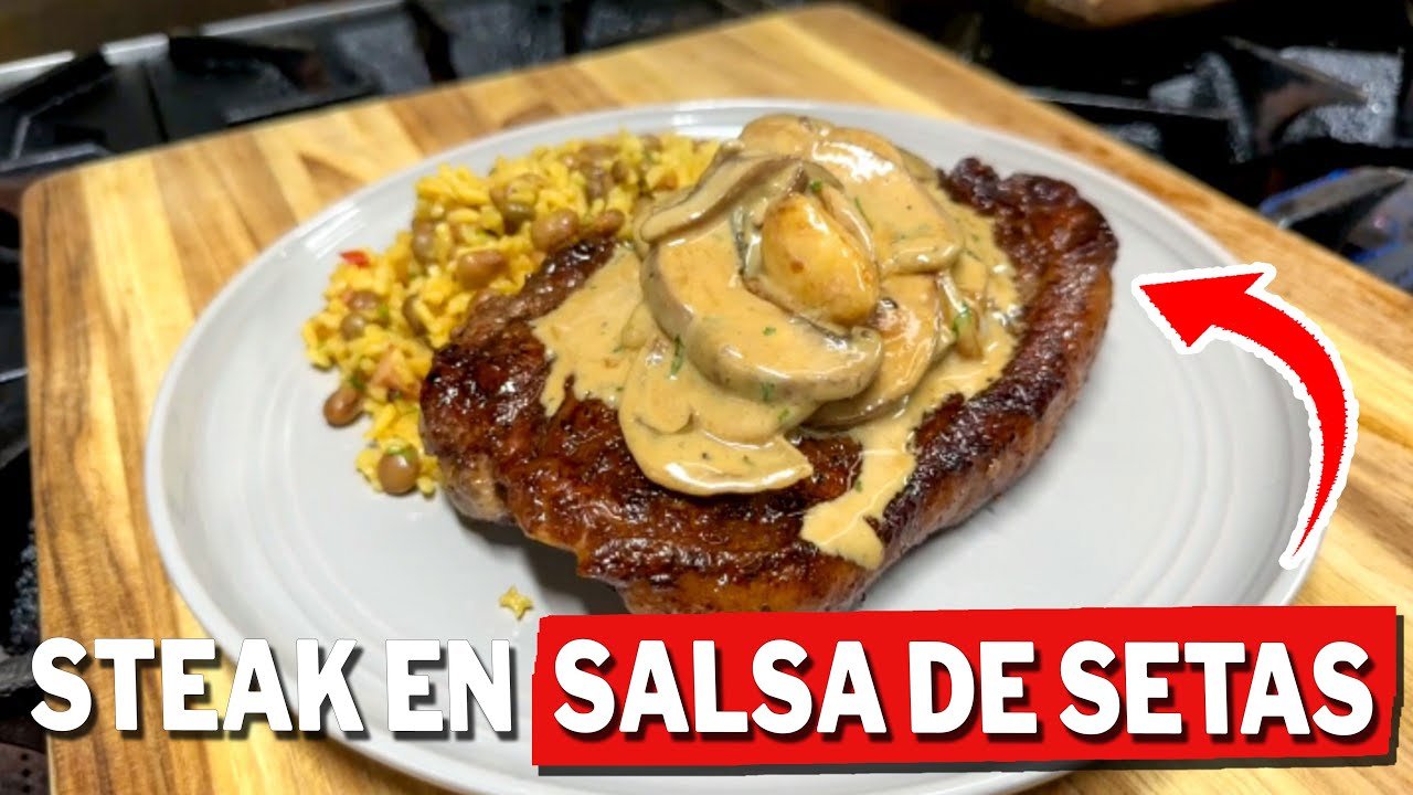 Receta de Steak en salsa de setas