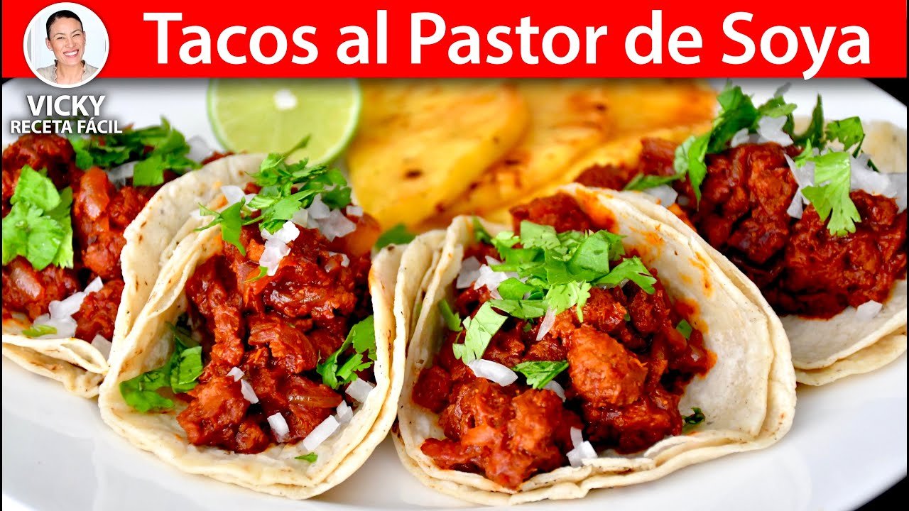 Receta de Tacos al pastor de soya
