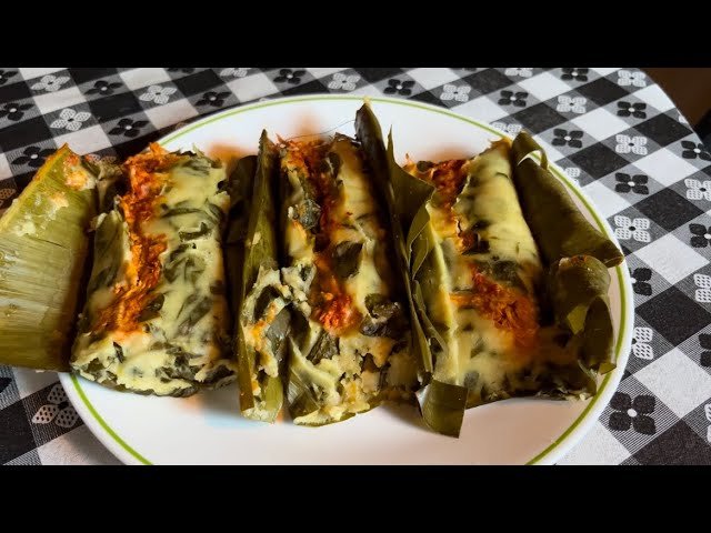 Receta de Tamales de chipilín con pollo
