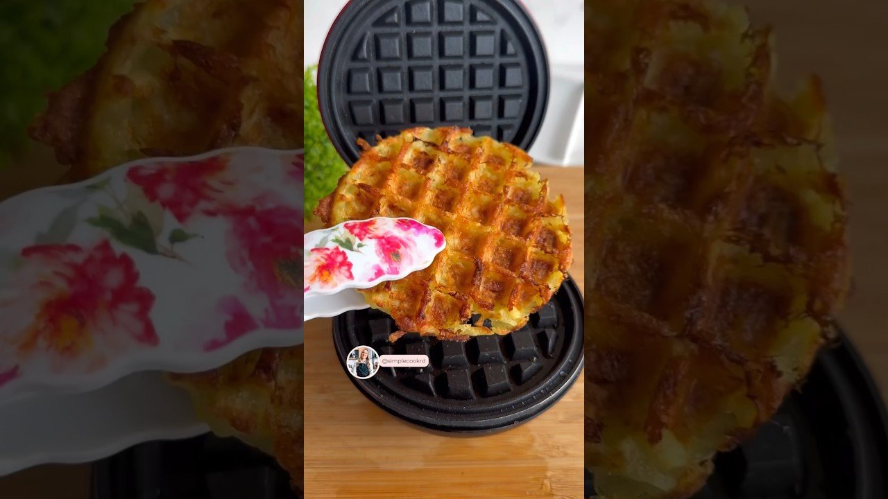 Receta de Waffles de jamón y queso