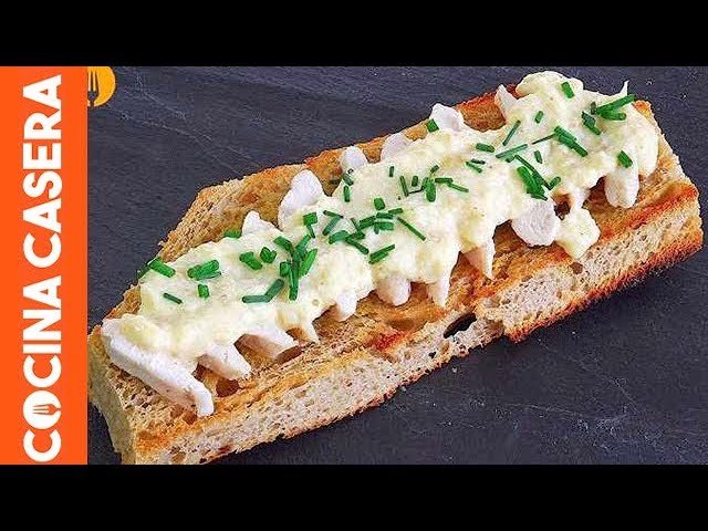 Receta de canape de salsa de pollo