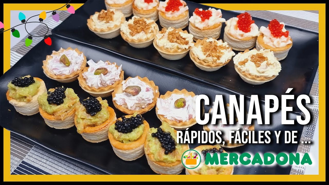 Receta de canapés de pescado y marisco