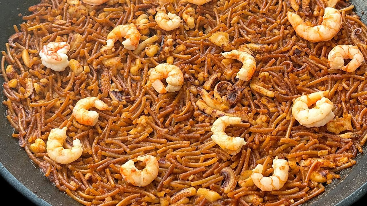 Receta de paella de pasta