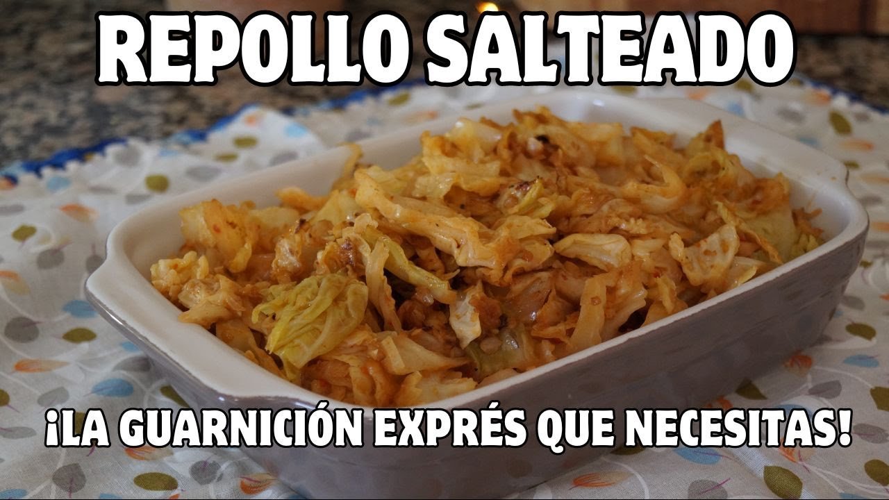 Repollo salteado con miso