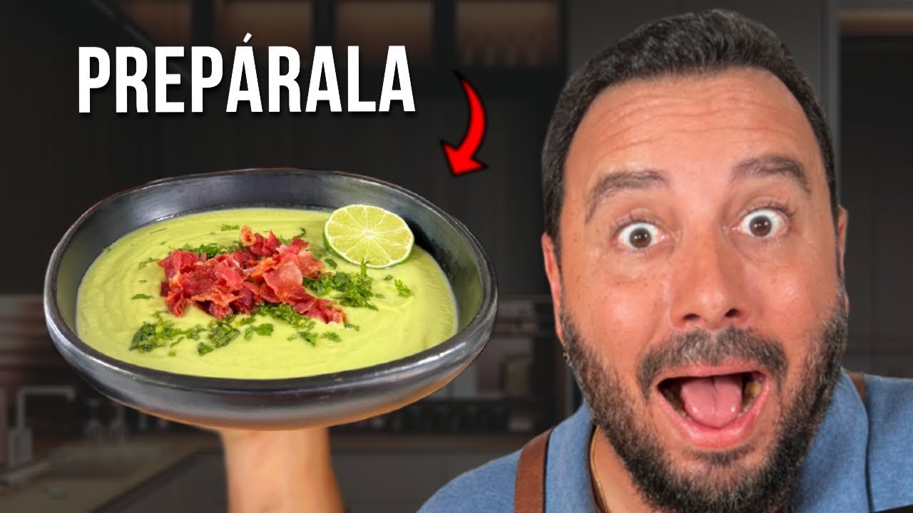Sopa fría de aguacate