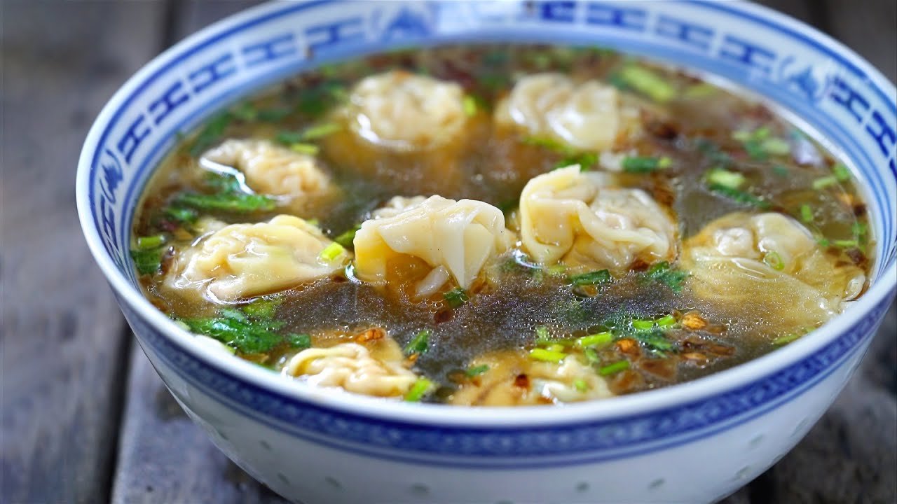 Wontons en sopa
